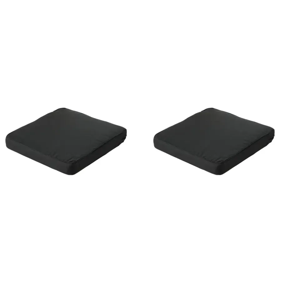 Madison - Lounge Profi-Line Zitkussen Rib black - Ca. 73x73 cm - Set van 2