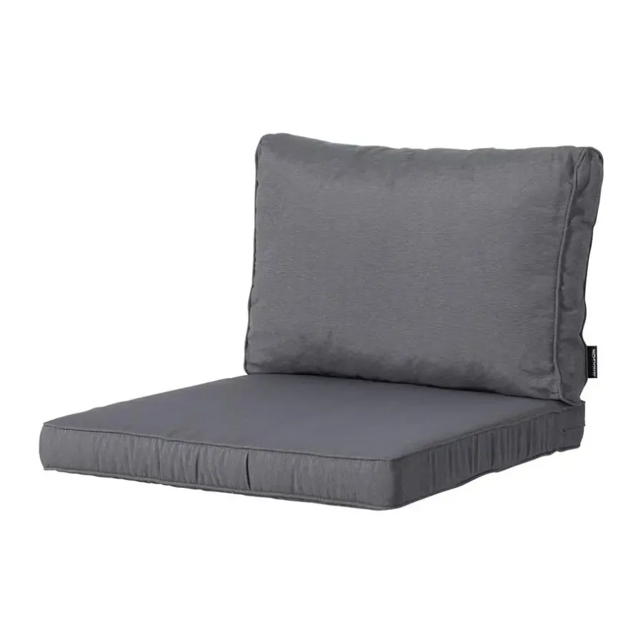 Loungekussens-Madison - Lounge Profi-Line Zitkussen Panama grey - Ca. 60x60 cm - Set van 2
