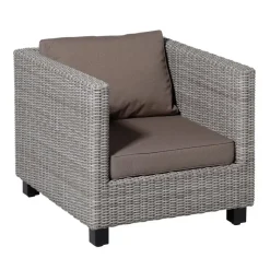 Loungekussens-Madison - Lounge Profi-Line Zitkussen Manchester taupe - 60x60 cm - Set van 2