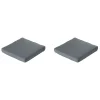 Madison - Lounge Profi-Line Zitkussen Rib grey - Ca. 60x60 cm - Set van 2