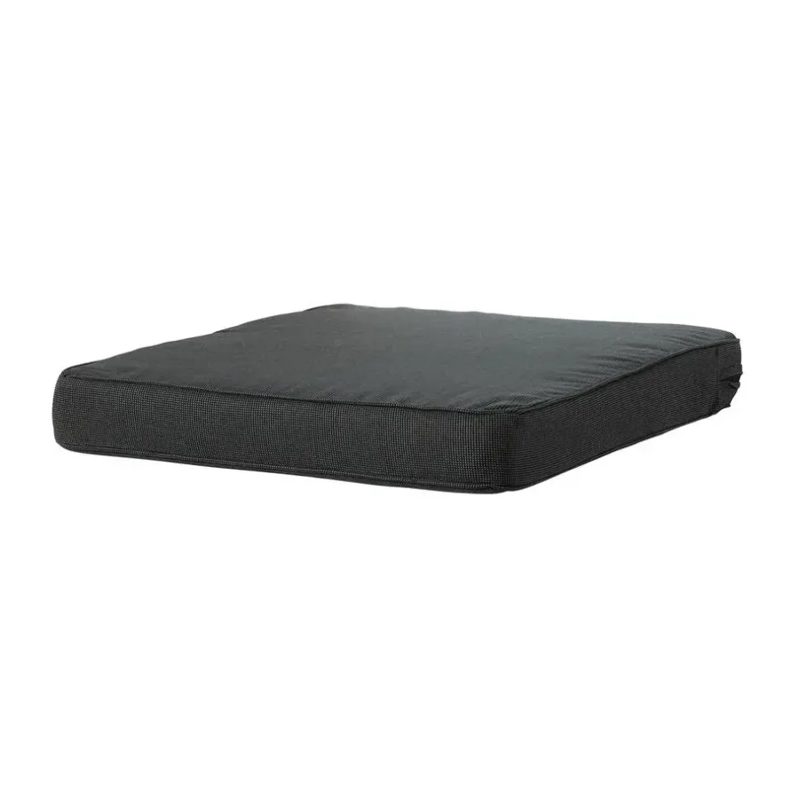 Loungekussens-Madison - Lounge Profi-Line Zitkussen Rib black - Ca. 60x60 cm - Set van 2