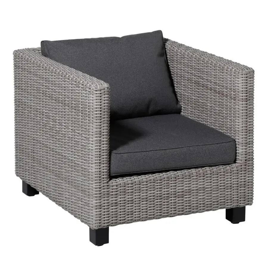 Loungekussens-Madison - Lounge Profi-Line Zitkussen grey - Ca. 60x60 cm - Set van 2