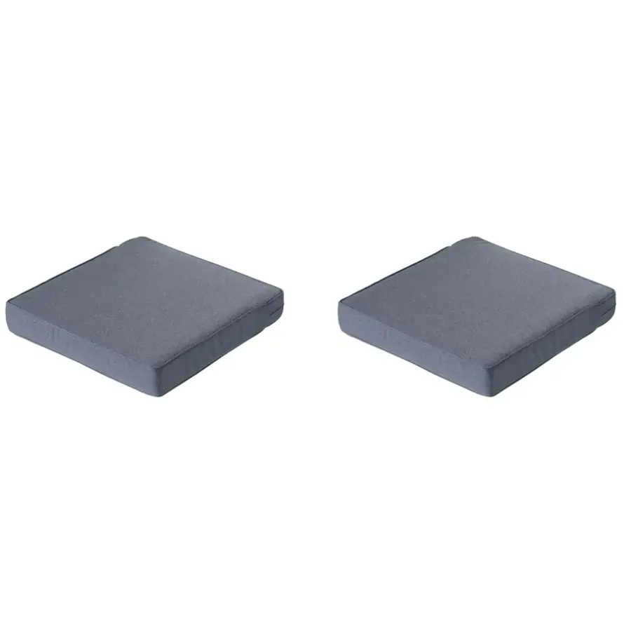 Madison - Lounge Profi-Line Zitkussen Manchester grey - 60x60 cm - Set van 2
