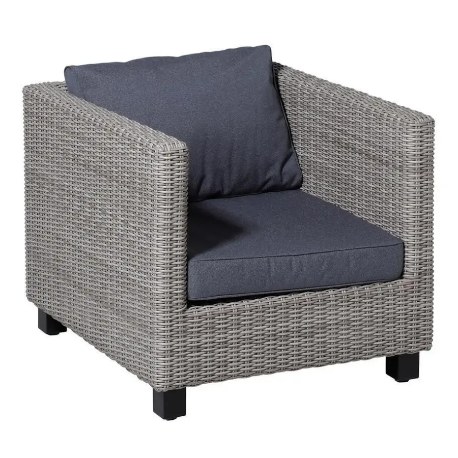 Madison - Lounge Profi-Line Zitkussen Manchester grey - 60x60 cm - Set van 2
