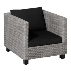 Loungekussens-Madison - Lounge Rugkussen Rib black - Ca. 43x73 cm - Set van 2
