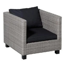 Loungekussens-Madison - Lounge Rugkussen Basic black - Ca. 40x60 cm - Set van 2