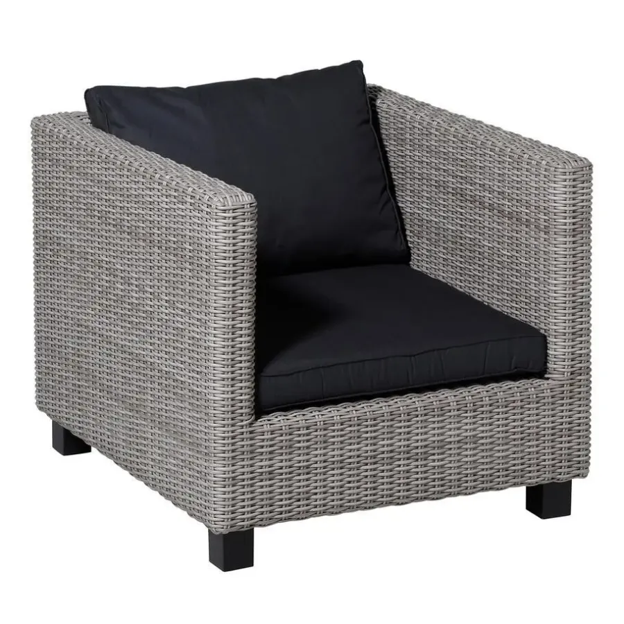 Loungekussens-Madison - Lounge Rugkussen Basic black - Ca. 40x60 cm - Set van 2