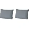Loungekussens-Madison - Lounge Rugkussen Rib grey - Ca. 40x60 cm - Set van 2