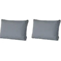 Loungekussens-Madison - Lounge Rugkussen Rib grey - Ca. 40x60 cm - Set van 2