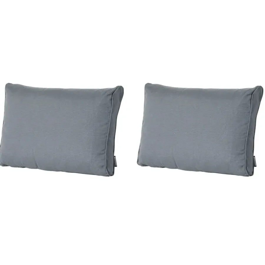 Loungekussens-Madison - Lounge Rugkussen Rib grey - Ca. 40x60 cm - Set van 2