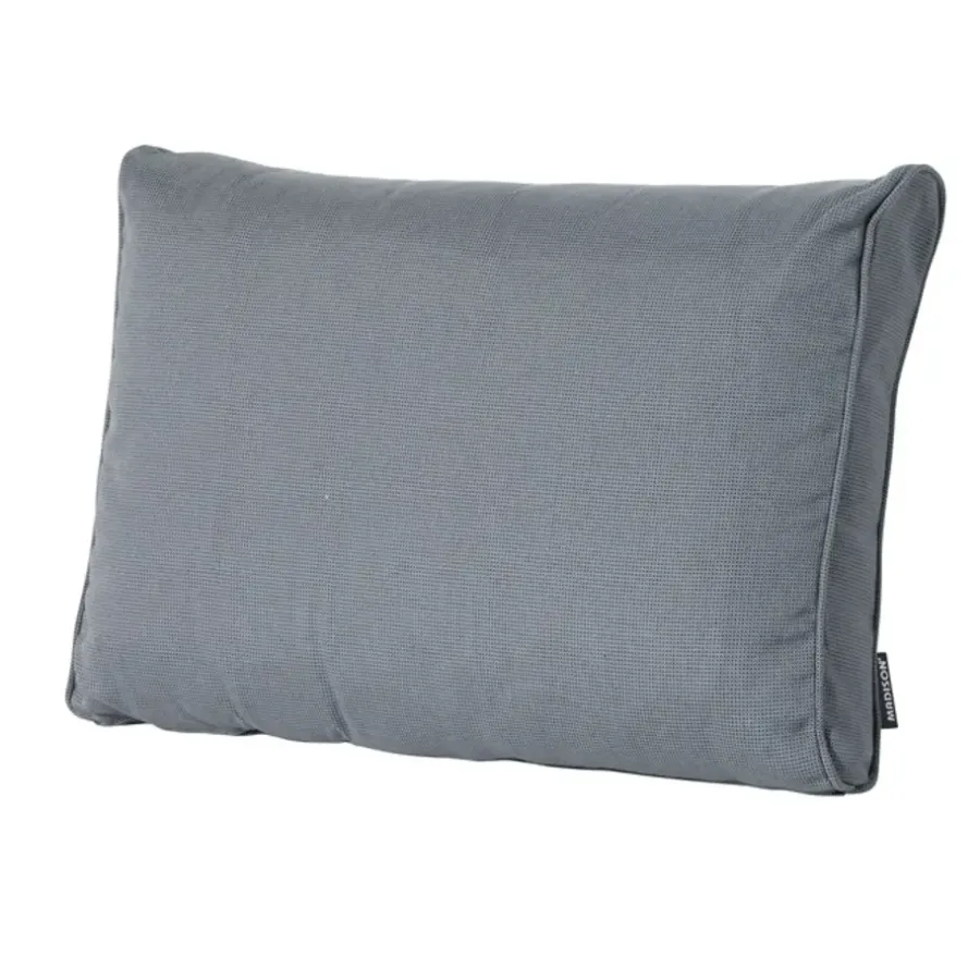 Loungekussens-Madison - Lounge Rugkussen Rib grey - Ca. 40x60 cm - Set van 2