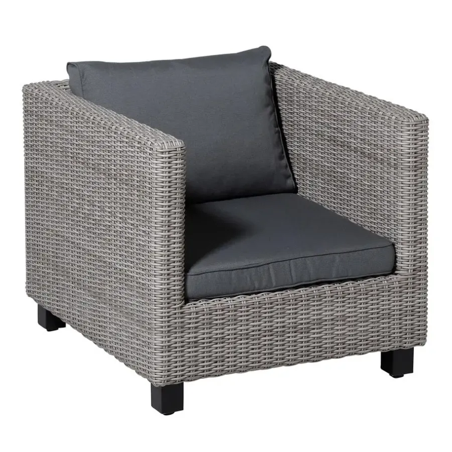Madison - Lounge Rugkussen Rib grey - Ca. 43x73 cm - Set van 2