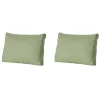 Madison - Lounge Rugkussen Basic green - Ca. 43x73 cm - Set van 2
