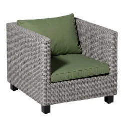 Madison - Lounge Rugkussen Basic green - Ca. 40x60 cm - Set van 2
