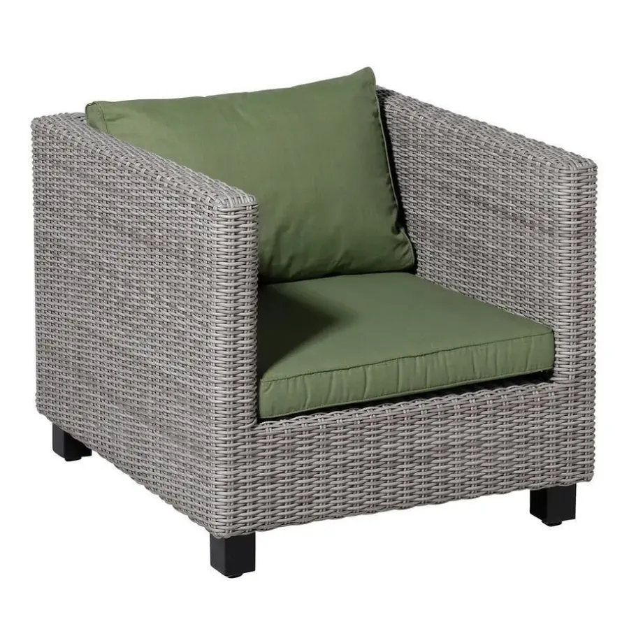 Madison - Lounge Rugkussen Basic green - Ca. 40x60 cm - Set van 2