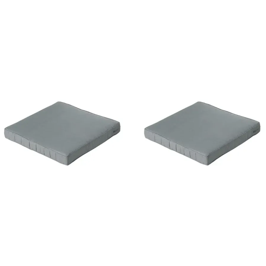 Loungekussens-Madison - Lounge Zitkussen Basic grey - Ca. 60x60 cm - Set van 2