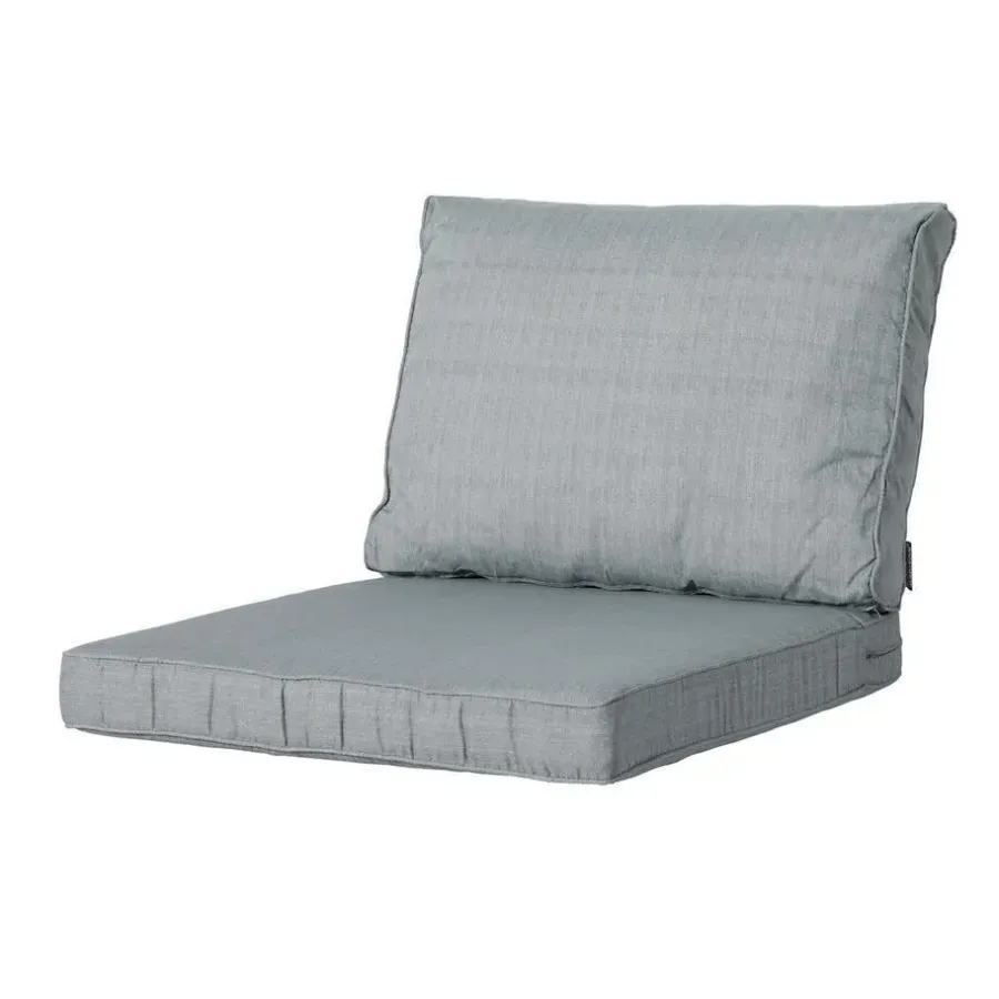 Loungekussens-Madison - Lounge Zitkussen Basic grey - Ca. 60x60 cm - Set van 2