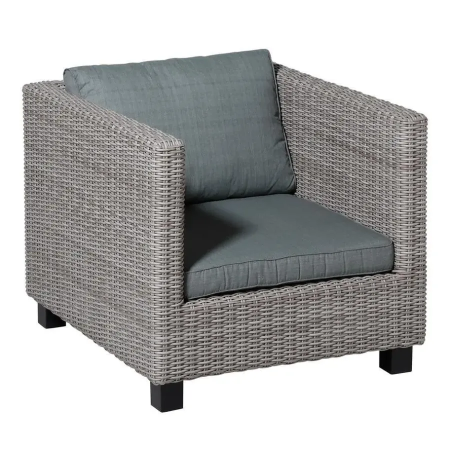 Loungekussens-Madison - Lounge Zitkussen Basic grey - Ca. 60x60 cm - Set van 2