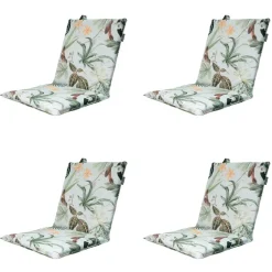 Tuinstoelkussens-Madison - Stapelstoelkussen Grasse green - Ca. 97x49 cm - Set van 4