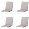 Tuinstoelkussens-Madison - Stapelstoelkussen Napels taupe - Ca. 97x49 cm - Set van 4
