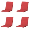 Tuinstoelkussens-Madison - Stapelstoelkussen Panama brick red - Ca. 97x49 cm - Set van 4