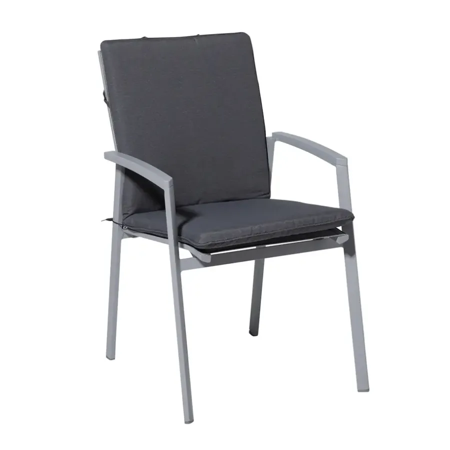 Madison - Stapelstoelkussen Panama grey - Ca. 97x49 cm - Set van 4
