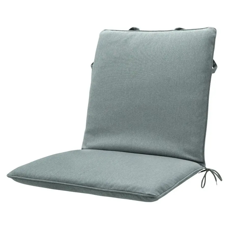 Tuinstoelkussens-Madison - Stapelstoelkussen Silver canvas eco+ - Ca. 97x49 cm - Set van 4