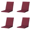Madison - Stapelstoelkussen Panama bordeaux - Ca. 97x49 cm - Set van 4