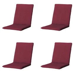 Madison - Stapelstoelkussen Panama bordeaux - Ca. 97x49 cm - Set van 4