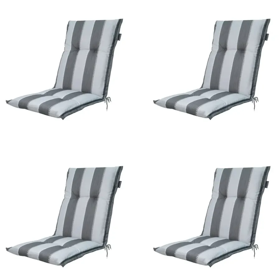Madison - Tuinkussen Banda grey - Ca. 105x50 cm - Set van 4