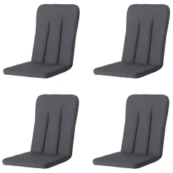 Tuinstoelkussens-Madison - Tuinkussen Exelsior Panama grey - Ca. 110x48 cm - Set van 4