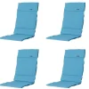 Madison - Tuinkussen Fiber Deluxe Panama aqua - Ca. 125x50 cm - Set van 4