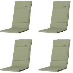 Madison - Tuinkussen Fiber Deluxe Panama sage - Ca. 125x50 cm - Set van 4