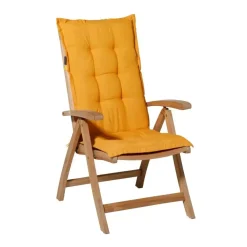 Tuinstoelkussens-Madison - Tuinkussen Panama golden glow - Ca. 123x50 cm - Set van 4