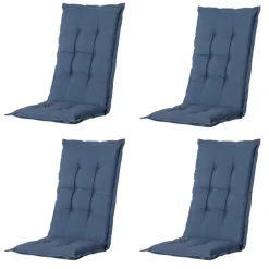 Tuinstoelkussens-Madison - Tuinkussen Panama safier blue - Ca. 105x50 cm - Set van 4