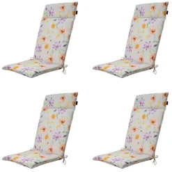 Madison - Tuinstoelkussen Hoge Rug Florina purple - Ca. 120x50 cm - Set van 4