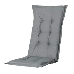 Tuinstoelkussens-Madison - Tuinstoelkussen Hoge Rug Basic grey - Ca. 123x50 cm - Set van 4