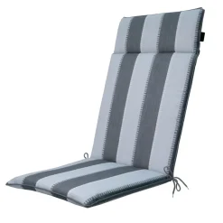 Tuinstoelkussens-Madison - Tuinstoelkussen Hoge Rug Banda grey - Ca. 120x50 cm - Set van 4