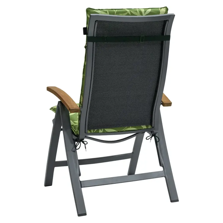 Madison - Tuinstoelkussen Hoge Rug Fergus green - Ca. 120x50 cm - Set van 4