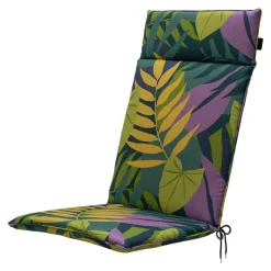 Tuinstoelkussens-Madison - Tuinstoelkussen Hoge Rug Iven green - Ca. 120x50 cm - Set van 4