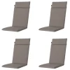Madison - Tuinstoelkussen Hoge Rug Manchester taupe - Ca. 120x50 cm - Set van 4