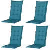 Madison - Tuinstoelkussen Hoge Rug Panama sea blue - Ca. 123x50 cm - Set van 4
