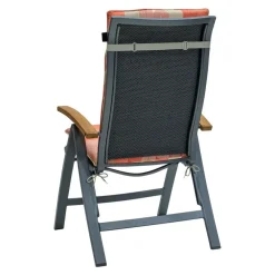 Tuinstoelkussens-Madison - Tuinstoelkussen Hoge Rug Jacky terra - Ca. 120x50 cm - Set van 4