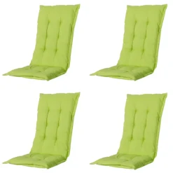 Tuinstoelkussens-Madison - Tuinstoelkussen Hoge Rug Panama lime - Ca. 123x50 cm - Set van 4
