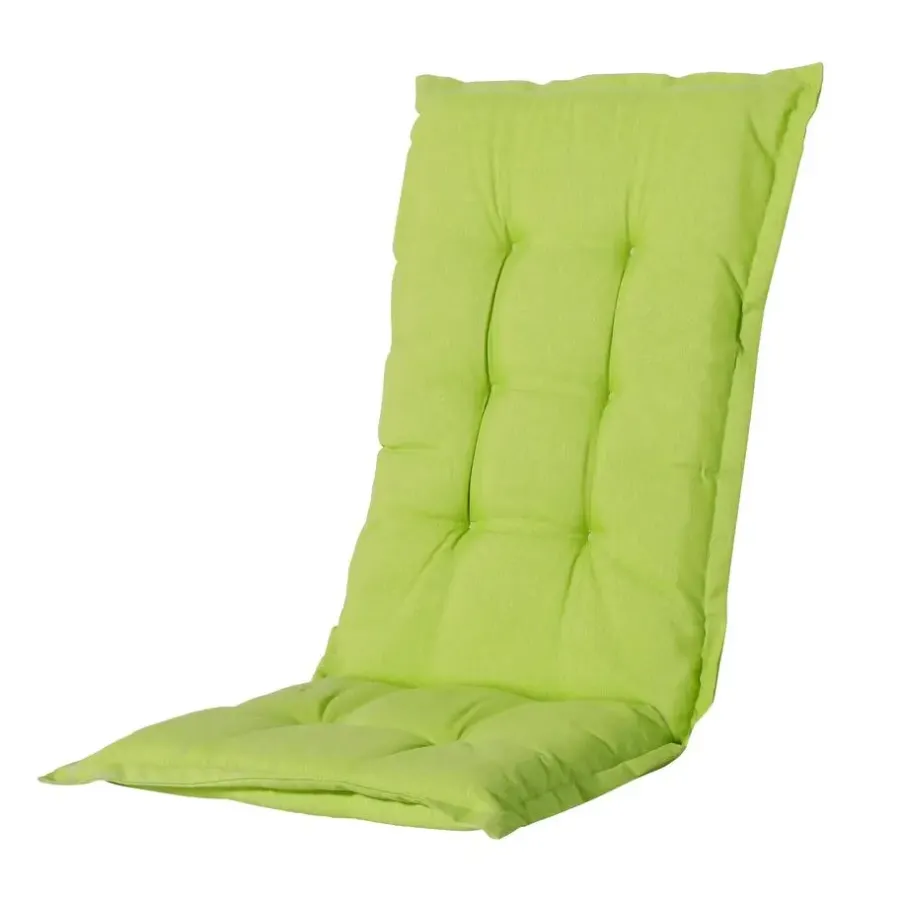 Tuinstoelkussens-Madison - Tuinstoelkussen Hoge Rug Panama lime - Ca. 123x50 cm - Set van 4