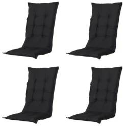 Madison - Tuinstoelkussen Hoge Rug Panama black - Ca. 123x50 cm - Set van 4