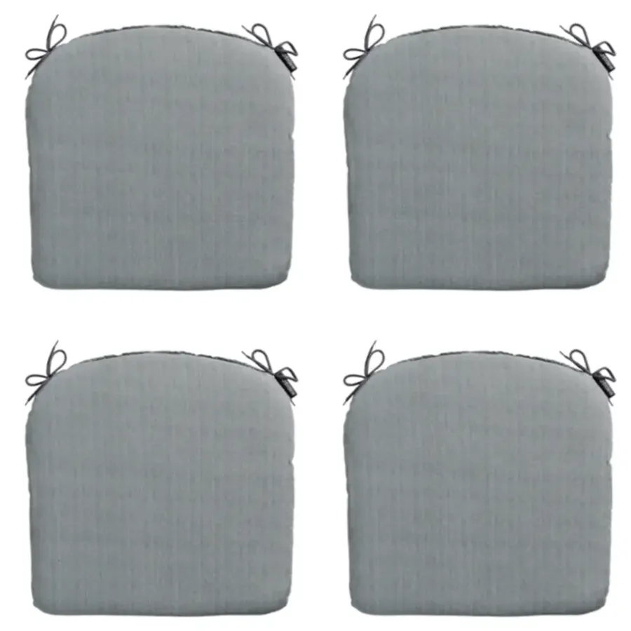 Tuinstoelkussens-Madison - Zitkussen Basic grey - Ca. 46x48 cm - Set van 4