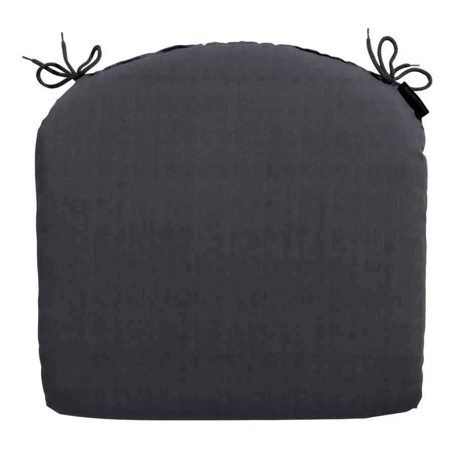 Tuinstoelkussens-Madison - Zitkussen Basic black - Ca. 46x48 cm - Set van 4