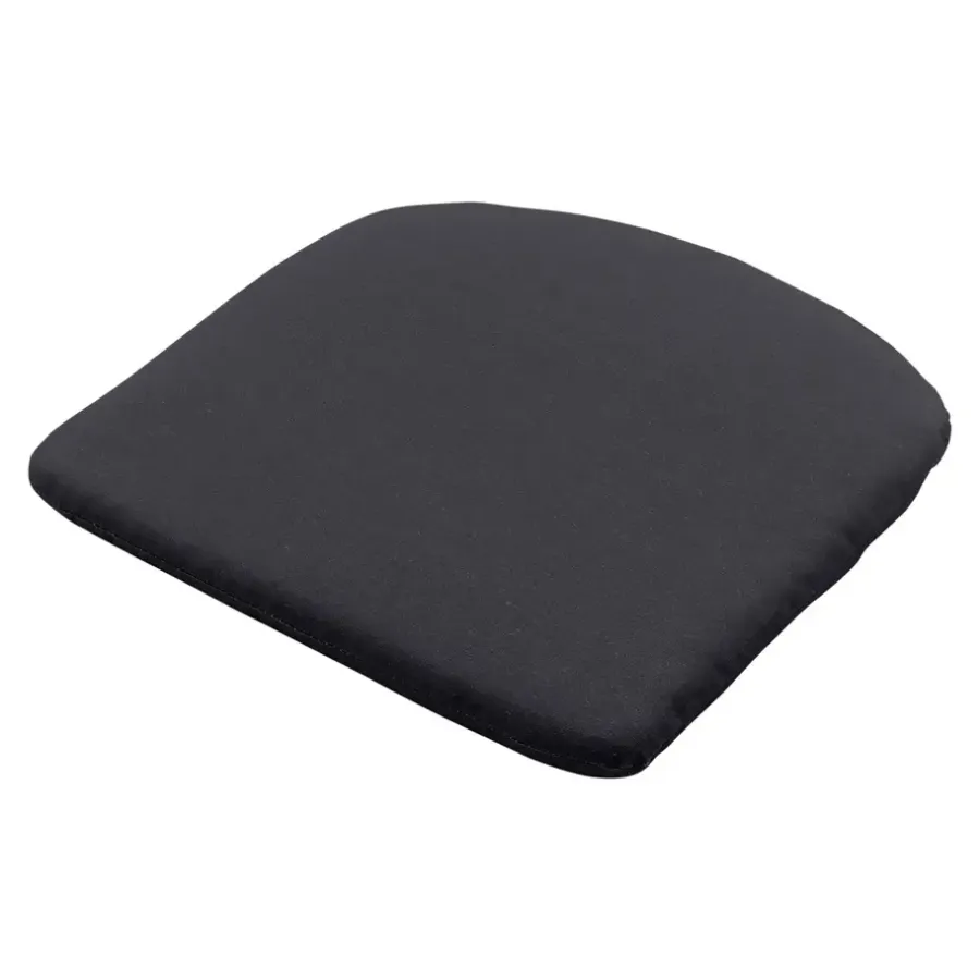 Tuinstoelkussens-Madison - Zitkussen Basic black - Ca. 46x48 cm - Set van 4