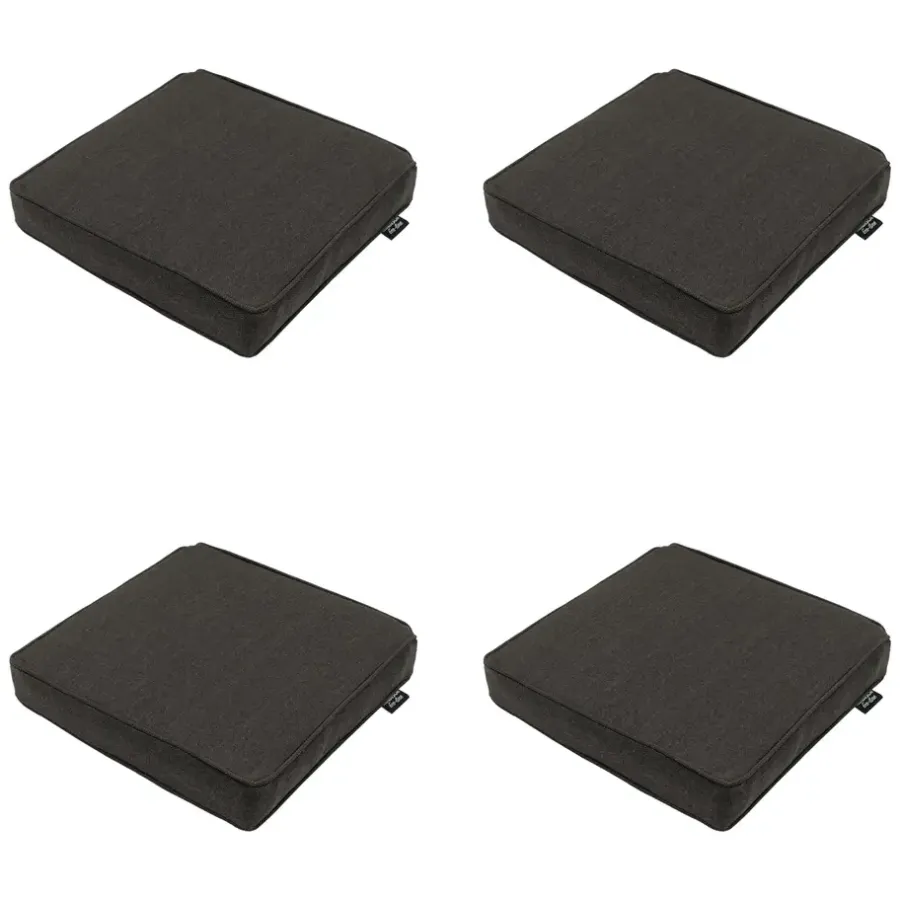 Madison - Zitkussen Dark grey canvas eco+ - Ca. 40x40 cm - Set van 4